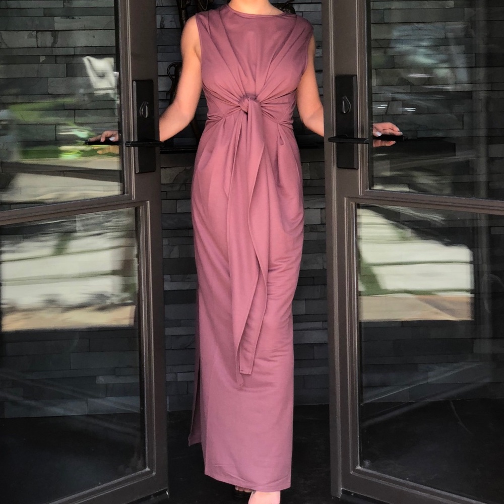 Red Bean Multi-Tie Maxi Dress